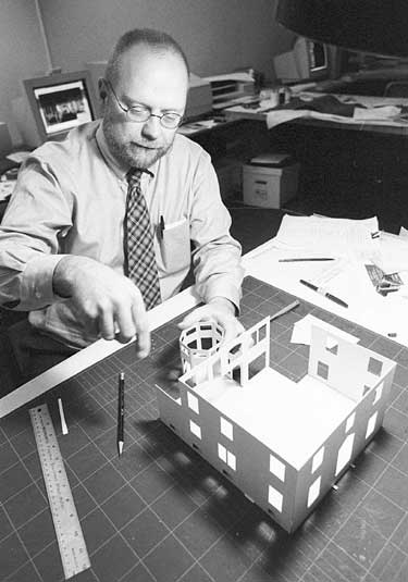 Frank Heitzman building a model
